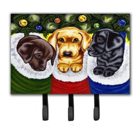 Carolines Treasures Carolines Treasures AMB1315TH68 Christmas Stocking Surprise Labrador Leash or Key Holder AMB1315TH68